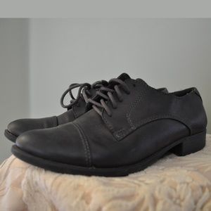 Black Brown Vintage Lace Up Oxford Shoes